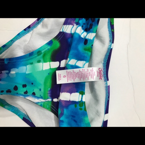 Justice Size 6 Bikini Swim Suit NWT 2 Piece Cute! - Picture 5 of 8